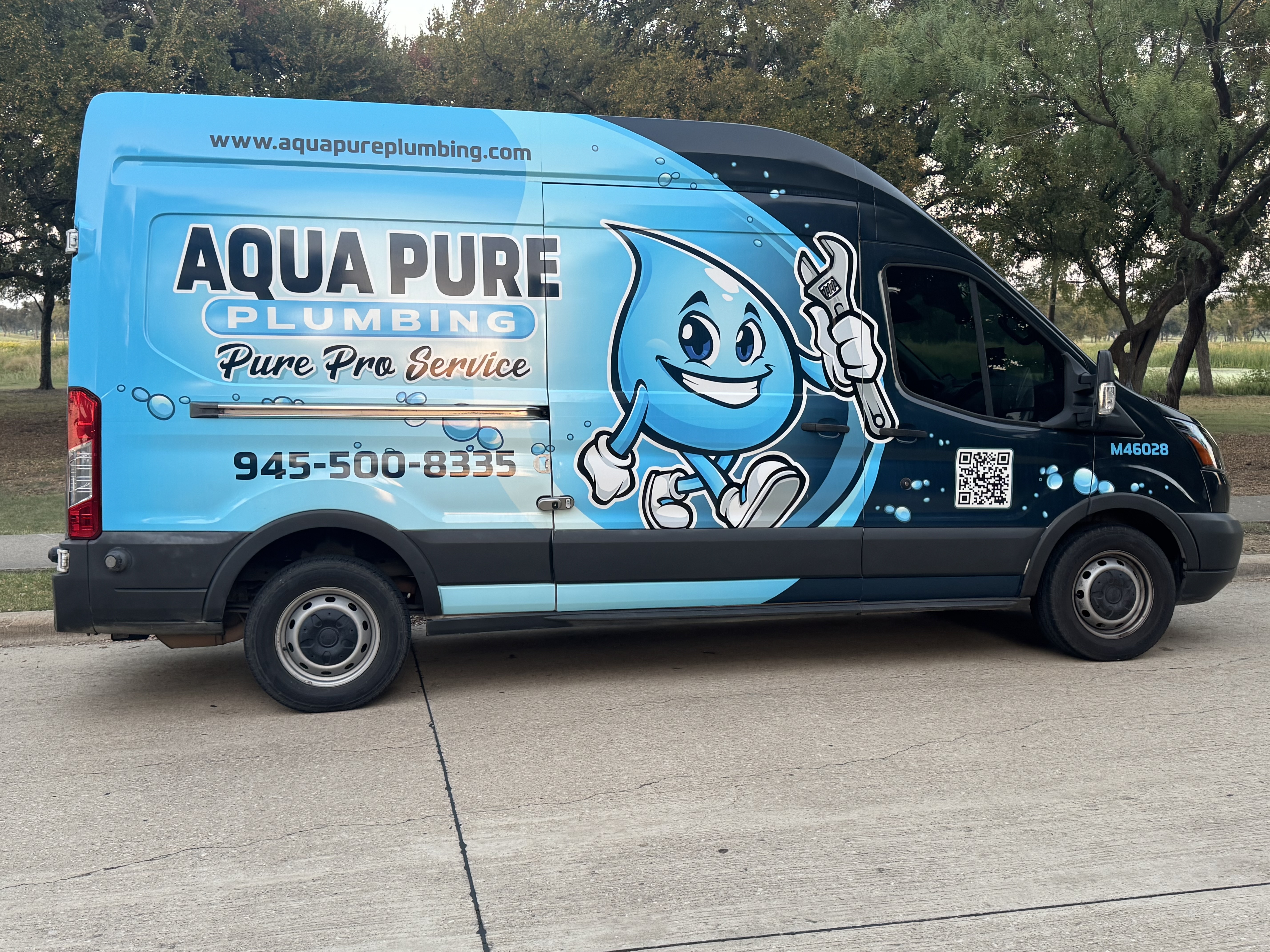 Aqua Pure Plumbing service van ready for same-day plumbing calls
